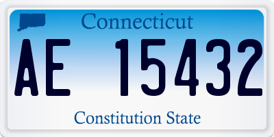 CT license plate AE15432