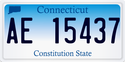 CT license plate AE15437