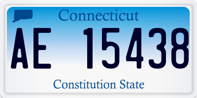 CT license plate AE15438