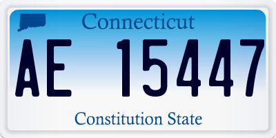 CT license plate AE15447