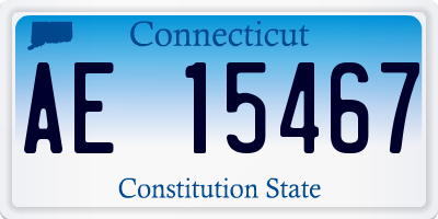 CT license plate AE15467
