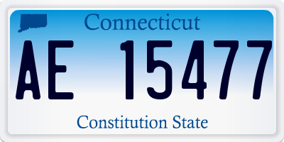 CT license plate AE15477
