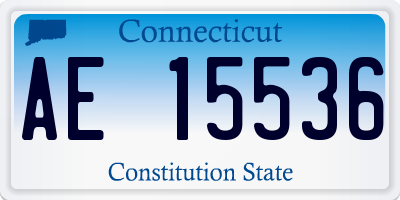 CT license plate AE15536