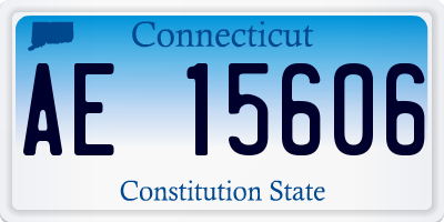 CT license plate AE15606