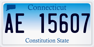 CT license plate AE15607