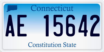 CT license plate AE15642