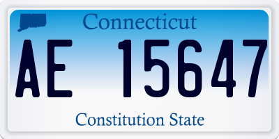 CT license plate AE15647