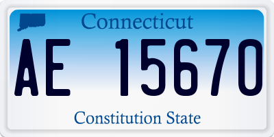 CT license plate AE15670