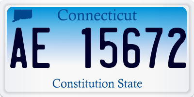 CT license plate AE15672