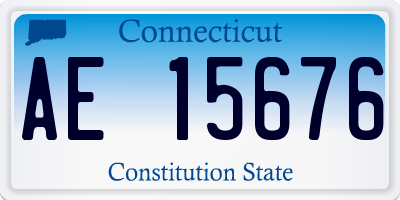 CT license plate AE15676