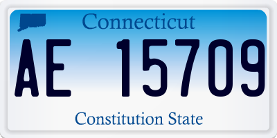 CT license plate AE15709