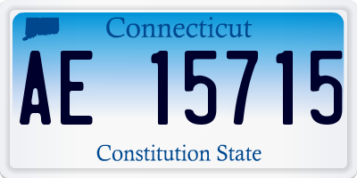 CT license plate AE15715