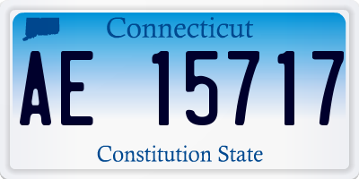 CT license plate AE15717