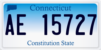 CT license plate AE15727