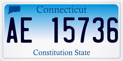 CT license plate AE15736