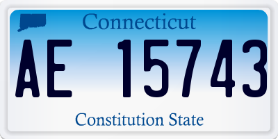 CT license plate AE15743