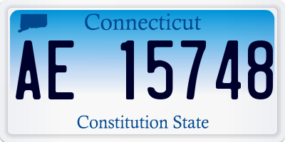 CT license plate AE15748