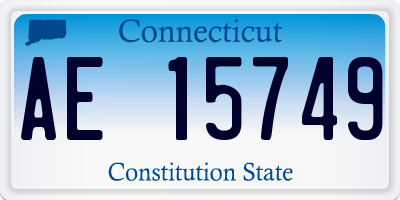 CT license plate AE15749
