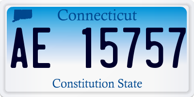 CT license plate AE15757