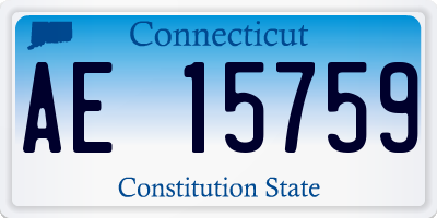 CT license plate AE15759
