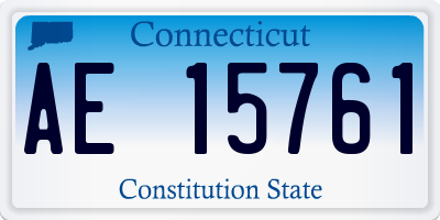 CT license plate AE15761