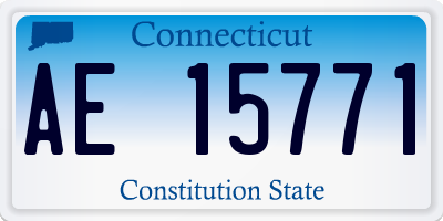 CT license plate AE15771