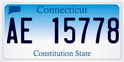 CT license plate AE15778