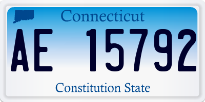 CT license plate AE15792