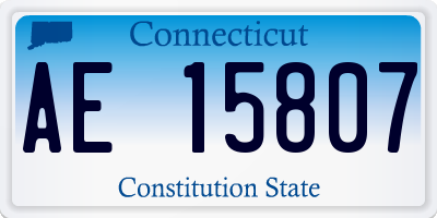 CT license plate AE15807