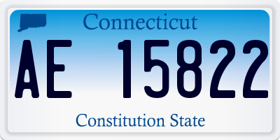 CT license plate AE15822