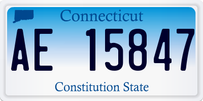CT license plate AE15847