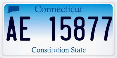 CT license plate AE15877