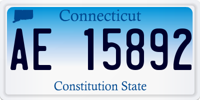 CT license plate AE15892