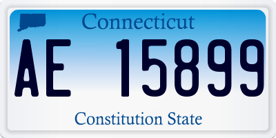 CT license plate AE15899