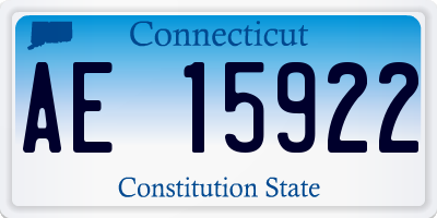 CT license plate AE15922
