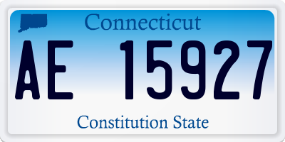 CT license plate AE15927