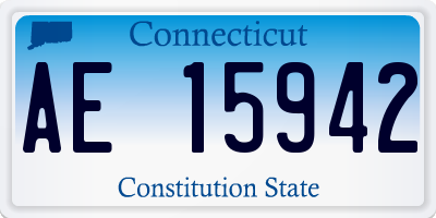 CT license plate AE15942