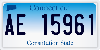 CT license plate AE15961