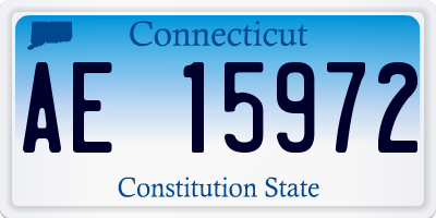 CT license plate AE15972