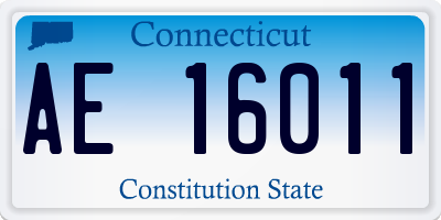 CT license plate AE16011