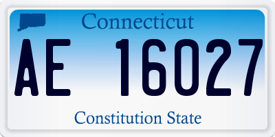 CT license plate AE16027