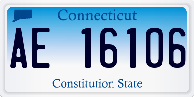 CT license plate AE16106