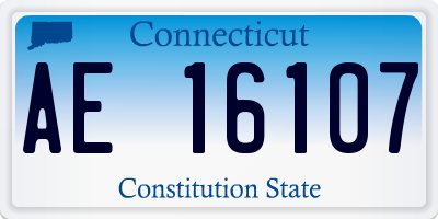 CT license plate AE16107