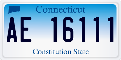 CT license plate AE16111