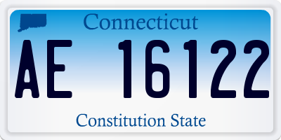 CT license plate AE16122