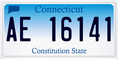 CT license plate AE16141