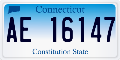 CT license plate AE16147