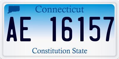 CT license plate AE16157