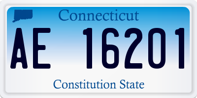 CT license plate AE16201