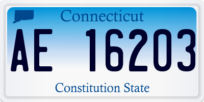 CT license plate AE16203